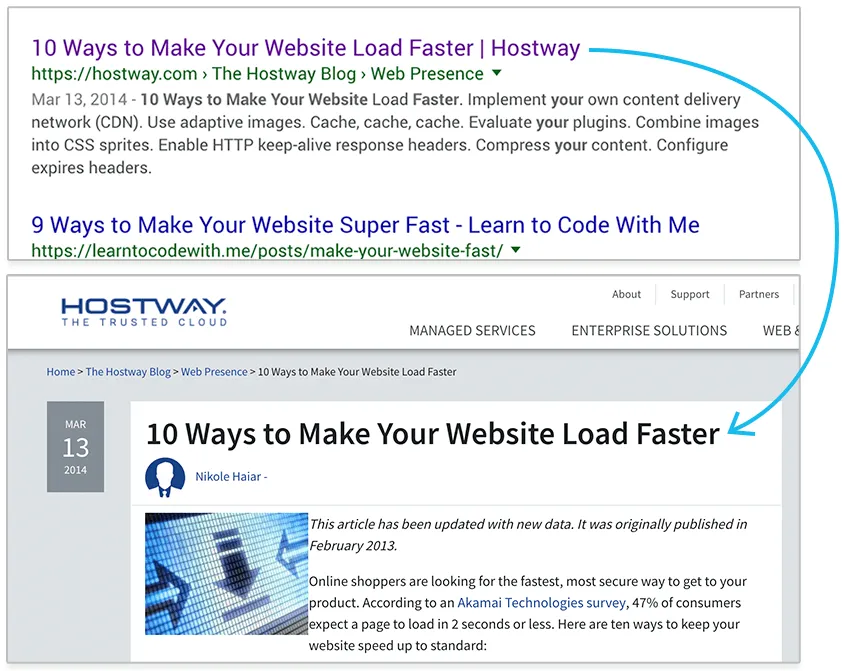 Matching cuts down on confusion